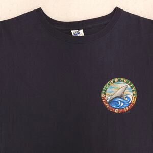 Jimmy Buffet Band Short Sleeve Graphic T-Shirt Mens Size Large L Navy Blue